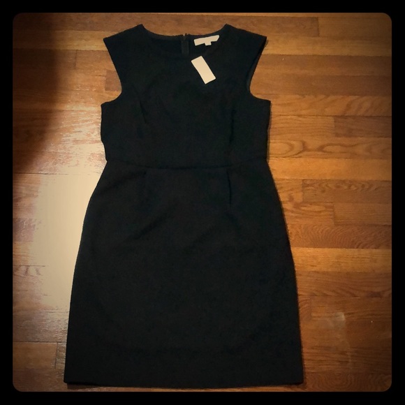 LOFT Dresses & Skirts - NWT Loft Black Cap Sleeve Shift Dress Women’s 8